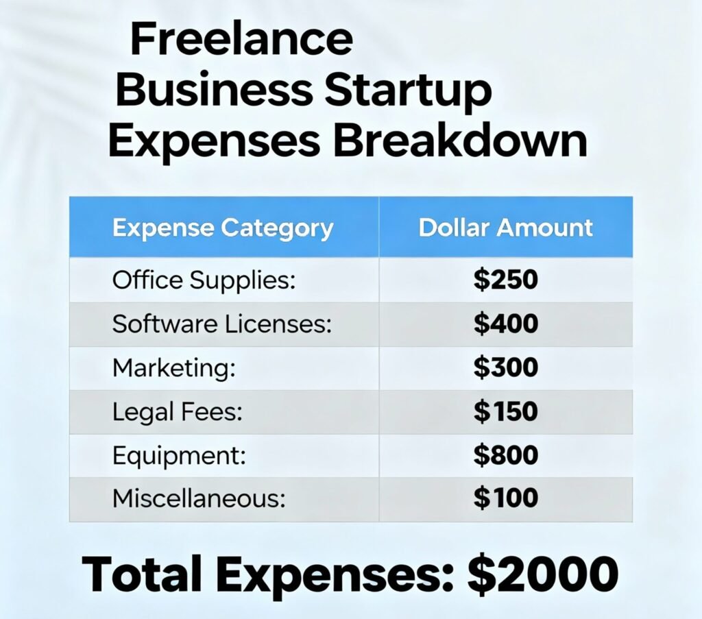 Freelance business expense tracking spreadsheet
