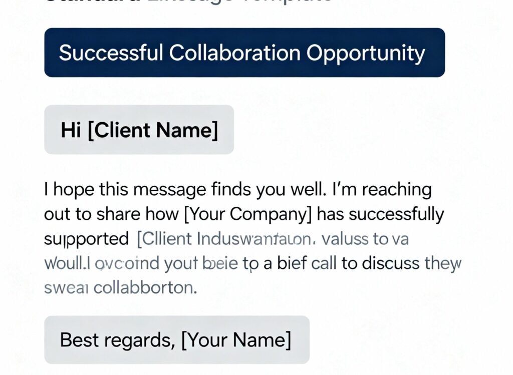 Successful LinkedIn outreach message template